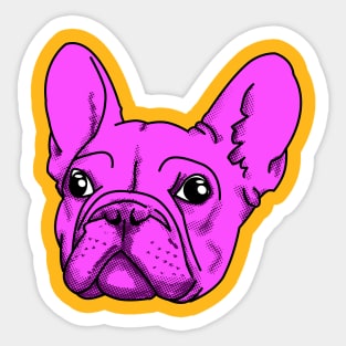 Cool Purple French BullDog Sticker